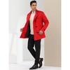 Lars Amadeus Men's Winter Stand Collar Double Breasted Notch Lapel Pea Coats - 4 of 4