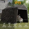 GustoWave 6x8 Ft Outdoor Portable Storage Shelter Shed with Rolled Up Zipper Doors & Vents, Heavy Duty Carport, Waterproof and Uv Resistant - 4 of 4