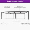 PURPLE LEAF Louvered Pergola Outdoor Aluminum Pergola with White Adjustable Rainproof Roof Grey Frame Hardtop Gazebo for Patio Deck Garden - 3 of 4