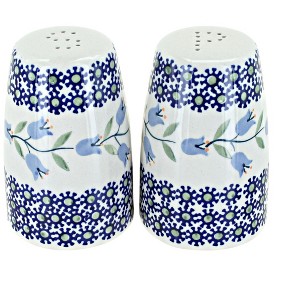 Blue Rose Polish Pottery S086 Manufaktura Salt and Pepper Shakers - 1 of 1