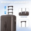 Gulches 3-Piece Luggage Set: 20"/24"/28" Brown ABS Spinner Suitcases with TSA Lock - 4 of 4