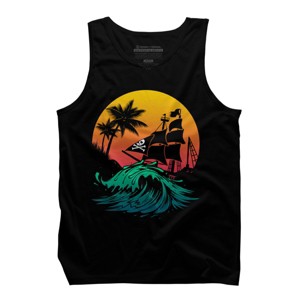 Men's Design By Humans Welcome summer from pirates By NLKart Tank Top - 1 of 2