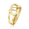 Ross-Simons Italian 14kt Yellow Gold Heart Cutout Ring - 3 of 4