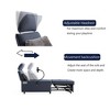 3 in 1 Accent Sofa Chair, Convertible Chaise Lounge Sleeper Chair Sofa   Bed with 2 USB Ports, Bluetooth Speaker 4B -ModernLuxe - 4 of 4