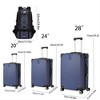 BEAFUP 3-Piece Hard Shell Luggage Set with Spinner Wheels and Password Lock - Lightweight Suitcases for Travel, with Hiking Bag - 3 of 4