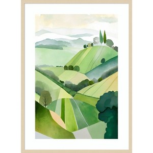 Amanti Art Hampshire Hills I by Ray Powers Wood Framed Wall Art Print - 1 of 4