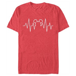 Men's Mickey & Friends Heartbeat Mickey Mouse Logo T-Shirt - 1 of 4