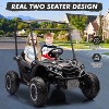 24V Kids Ride On UTV, 2 Seater 4WD Electric Truck with Sun Shade, Remote Control, Led Lights, 4 Shock Absorbers,3 Speeds,Horn for Gift - 2 of 4