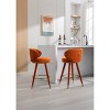Grungis Velvet Bar Stools with Footrest Set of 2,Counter Stools with Tufted Backrest and Solid Wood Legs,Kitchen Chair for Kitchen Island - 4 of 4