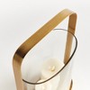 Plum & Post Aila Hurricane Small - Gold Glass Candleholder - 3 of 4