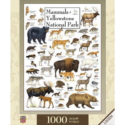 MasterPieces Poster Art - Mammals of Yellowstone National Park 1000pc Puzzle