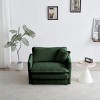 Comfy Oversized Single Sofa Chair, Deep Seat Chenille Armchair, Upholstered Accent Chair with Toss Pillow for Living Room or Bedroom - Koiai - 2 of 4