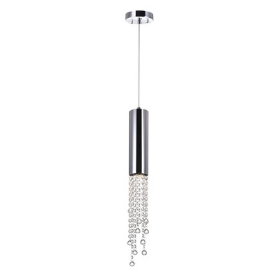 CWI Lighting Extended 1 Light Down Mini Pendant With Chrome Finish