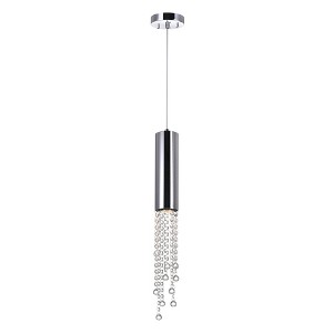 CWI Lighting Extended 1 Light Down Mini Pendant With Chrome Finish - 1 of 3