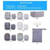 6ct Reusable Cloth Diapers, One Size Adjustable, Washable Soft Absorbent, Waterproof Cover, 4-Layers Microfiber Inserts - Simple Being - 3 of 4