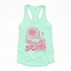 Simply Sage Market Women's Sunshine On My Mind Car Racerback Graphic Tank - 1 of 3