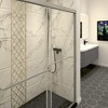 NicBex Shower Door 56-60" Wx70" H Double Sliding Glass and Anti-collision Frame Shower Door with 1/4" (6mm) Clear SGCC Tempered Glass - 3 of 4