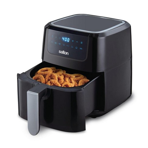 Salton Flip And Cook 3-in-1 Air Fryer, Grill & Dehydrator Silver : Target