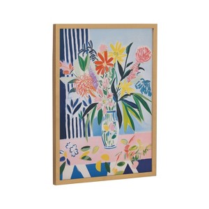 Kate & Laurel All Things Decor 12"x16" Gallery Cheerful Maximalist Flower Vase Print by The Creative Bunch Studio Gold - 1 of 4