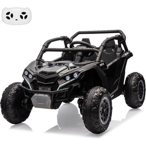 2 Seater Kids Electric Utv, 24V 4WD Ride On Car with Remote Control, Battery-Powered Off-Road Toy, Led Lights, and Music for Boys and Girls - 1 of 4