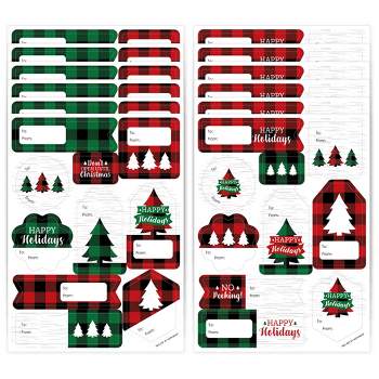 48 Large Gift Tags for Christmas with Ribbon Tie Strings 12 Elegant Design Personalized Holiday Name Tag Labels Write on to and from for Party Gift
