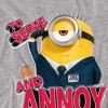 Despicable Me 4 Jerry Serve And Annoy Kids T Shirt For Youth, Athletic Heather - 3 of 4