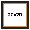 PosterPalooza | Square Embellished Brown Picture Frame - UV Acrylic, Foam Board Backing, Hanging Hardware - 2 of 4