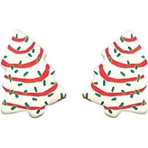 Cute Acrylic Christmas Tree Earrings, Clear Holiday Gifts for Women. - 1 of 4