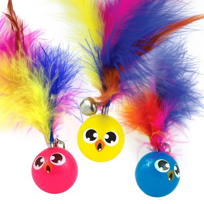 Nerf Cat 1 Super Bounce Ball Bird Cat Toy 3pk Target