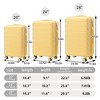 Kumasinova 20"24"28"Hardshell Luggage Sets,3Pcs Durable ABS Spinner Suitcase with TSA Lock,Airline-Approved Checked Travel Suitcases - 2 of 4