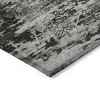 Taupe Brown And Gold Abstract Washable Indoor Outdoor Area Rug - 4 of 4
