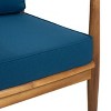 Willowbrook 2pc Acacia Wood Club Chairs - Teak/Dark Teal - Christopher Knight Home - 4 of 4
