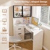 Kumasinova L-Shaped Computer Desk with Storage Cabinet,Keyboard Tray & USB Charging Station,Corner Workstation for Kids and Adults,300lbs Max - 2 of 4
