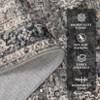 Washable Vintage Area Rug - Non-Slip Backing, Stain-Resistant Oriental Design, Low-Pile Farmhouse Accent Rug for Bedroom, Living Room - 3 of 4