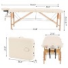 YOUNIKE 27.6 Inches Width Massage Table Wood Lash Bed Portable Massage Bed Beauty Tattoo Table Adjustable Spa Bed for Eyelash Tech Esthetician - 2 of 4