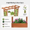 VINGLI Raised Garden Bed with Trellis & Hanging Roof, Wooden Garden Bed, Planter Box for Yard, Garden, Balcony - 3 of 4