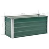 vidaXL Garden Raised Bed Galvanized Steel, Garden Planter for Flowers, Raised Flower Bed, Weather-resistant - 3 of 4