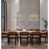 Amara 5-Light Chandelier - Gilded Gold, Steel, Dimmable, 38" Width, Elegant Design - 3 of 4