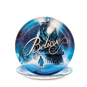 Silver Buffalo The Polar Express Train Arrival "Believe" 8-Piece Paper Plate Set - 1 of 4