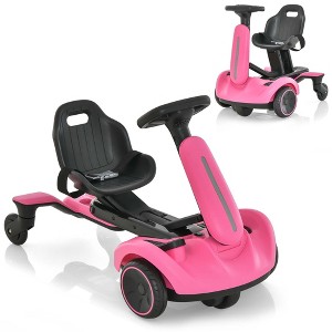 Costway 6V Kids Ride On Drift Car Electric Drifting Go Kart for Kids with 360° Spin Dark/Pink/Red/White - 1 of 4