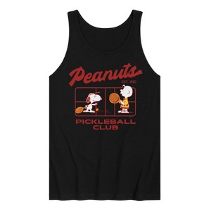 Men's - Peanuts - Pickleball Club Snoopy and Charlie Brown Graphic Tank Top - 1 of 3