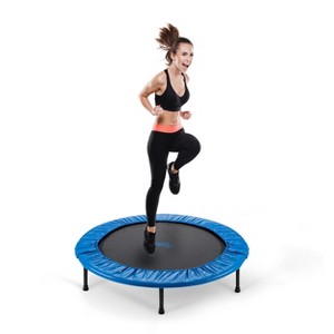 Machrus Upper Bounce Mini Trampoline with Adjustable Handbar – Round Foldable Rebounder Fitness Trampoline for Kids & Adults - 1 of 4