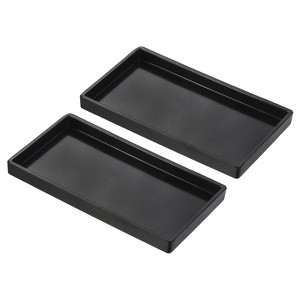 Unique Bargains Plastic Fast Food Smooth Surface Reusable Serving Tray 2 Pcs - 1 of 4