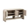 NicBex Farmhouse Console Table with Woven Wood Slats,Elegant Entryway Table with Cabinets & Shelves,Foyer Tables for Entryway,Hallway - 3 of 4
