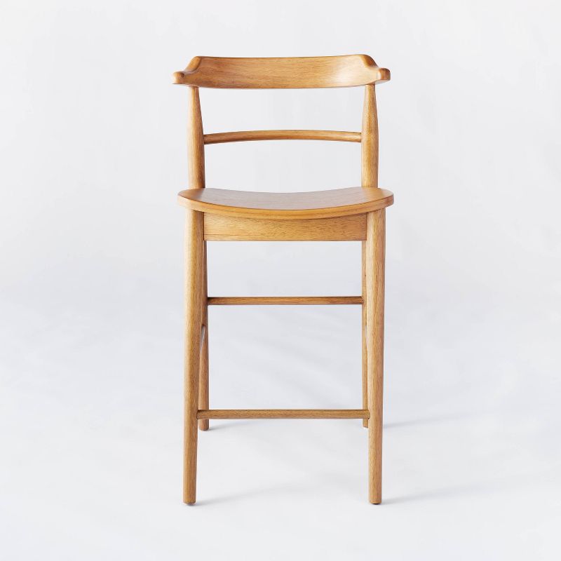 Kaysville Curved Back Wood Counter Height Barstool - Threshold™ designed with Studio McGee, 4 of 14