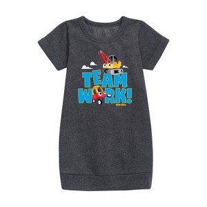 - Little Tikes - Teamwork Makes the Dream Work Graphic Short Sleeve Fleece Dress - 1 of 3