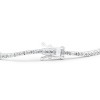 Pompeii3 1 1/10 Ct Diamond & Genuine Green Emerald Tennis Bracelet 14k White Gold 7" - 2 of 4