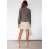 Women's Casual Solid Color Faux Suede Blazer Jacket with Lapel Collar - 4 of 4