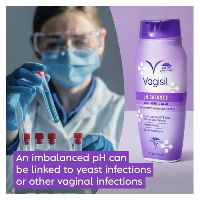 Vagisil pH Balanced Daily Intimate Feminine Wash for Women - 12 fl oz, 4 of 9
