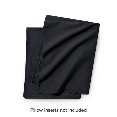 Black Hypoallergenic Cotton Standard Pillow Sham Set